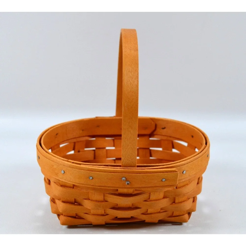Longaberger 1999 Small Oval Basket‎ w/ Single Stationary Handle 6